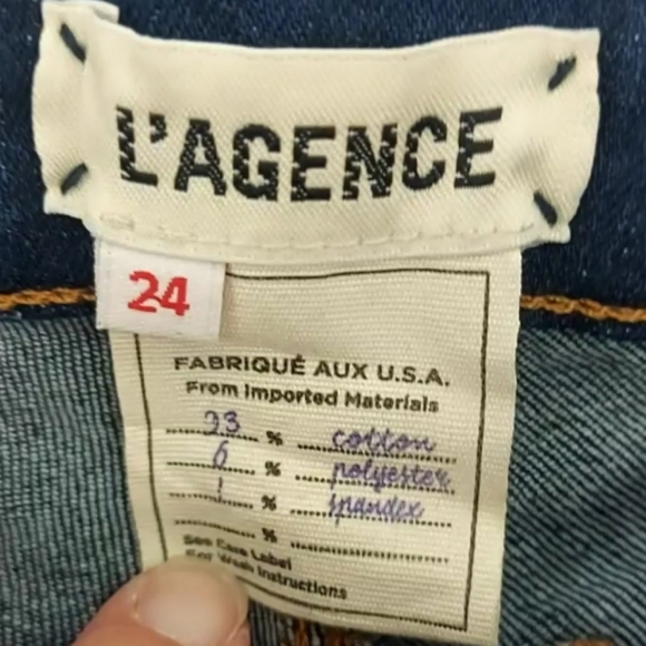 L’agence Zeppelin High Rise Skinny Jeans In Rinse Wash Size 24 - Picture 6 of 9